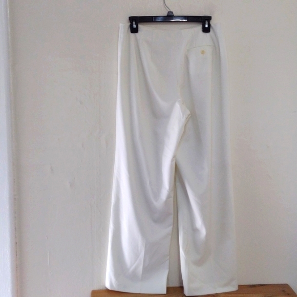 Talbots Petites Stretch Vintage White Wide Leg Lined Pants Size 10p - Picture 2 of 14